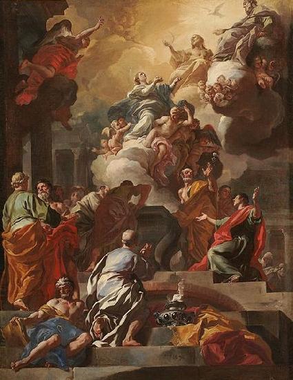 Francesco Solimena LAssomption et le Couronnement de la Vierge oil painting image